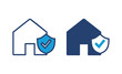 © AAVAA - house insurance icon vector. house protection icon.