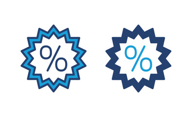 Sticker - Discount icon vector. Discount tag icon.