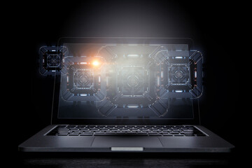 Poster - Innovative technologies image . Mixed media