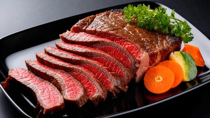 Wall Mural - Rare Sliced Wagyu beef