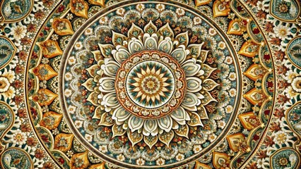 Sticker - Intricate ornamental mandala design with floral patterns , mandala, ornamental, intricate, design, floral, geometric