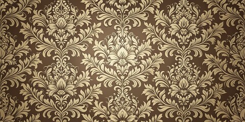 Sticker - Elegant damask pattern with intricate motifs and a rich, monochromatic color palette, elegant, damask, pattern, intricate