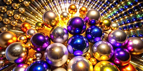 Poster - Colorful spheres in a vibrant and abstract background, abstract, colorful, spheres, background, vibrant, vibrant