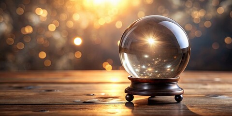 Crystal ball on table for fortune telling consultation, crystal ball, future, predict, table, consultation, psychic