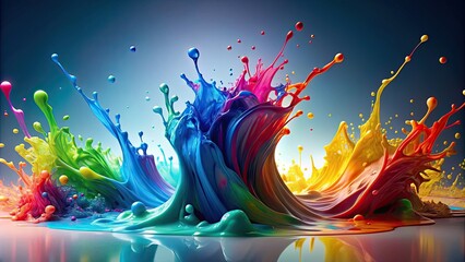 Wall Mural - Vibrant color splashes in motion , explosion, colors, vibrant, dynamic, movement, energy, vivid, bright, abstract