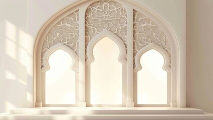 Islamic Architecture with Three Arches