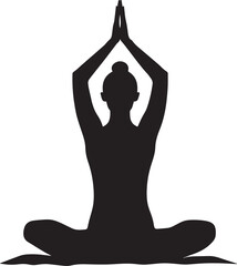 Person Yoga icon clean simple silhouette