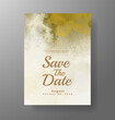 © REZI - Wedding invitation with Abstract splashed watercolor background