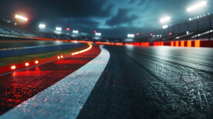 Race Track Under the Night Sky