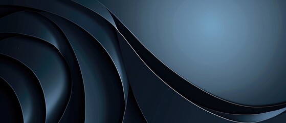 Wall Mural - Abstract background with dark blue curved lines creating a futuristic design.