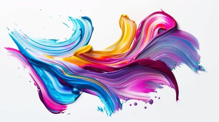 Wall Mural - vibrant and flowing paint strokes in a variety of dynamic colors, perfect for any artistic projects 