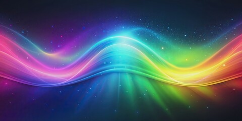 Wall Mural - aurora-inspired gradient wave on background, aurora, gradient, wave, colorful, abstract,design, patt