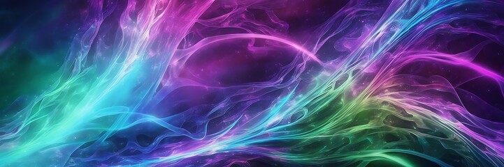 Wall Mural - Abstract futuristic background with glowing light effect