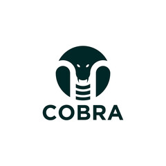 Wall Mural - cobra snake logo with a modern and abstract design