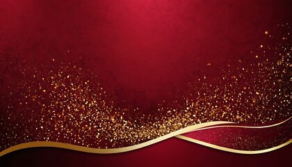 Wall Mural - Red and gold abstract background luxury dark red and golden line template use for your work 15
