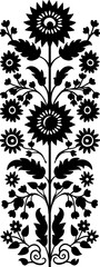 Canvas Print - Hungarian embroidery vertical pattern border