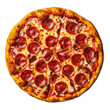 © ColdFire - PNG Freshly baked pepperoni pizza on a wooden table