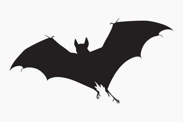 Poster - Silhouette bat flying wings spread