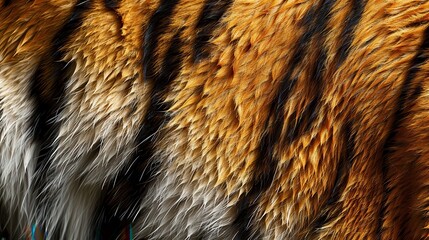 a tiger displays its striking fur with bold stripes while resting in its habitat