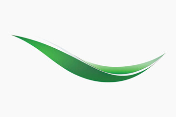 Poster - Abstract green swoosh wave design