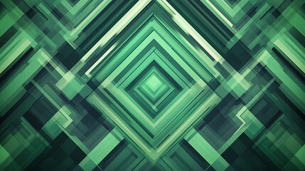 Fototapete - Seamless Abstract with Repeated Geometric Patterns in Shades of Green