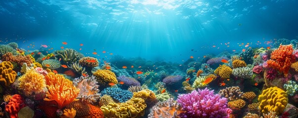 Wall Mural - Vibrant Coral Reefs of the Maldives Underwater Paradise