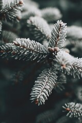 Poster - Pine Tree Covered in Snow