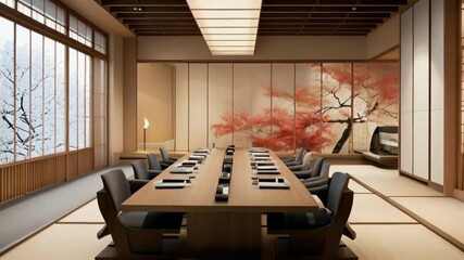 Wall Mural - Japanese style meeting room