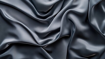 Sticker - Smooth dark grey silk fabric forming an elegant background