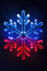 Sticker - Snowflake with LED lights