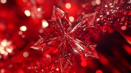 Wall Mural - vibrant red abstract christmas pattern for holiday designs generative ai