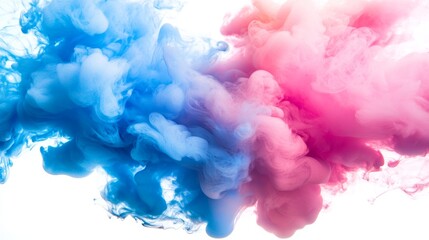 Wall Mural - colorful ink clouds in water, abstract background for design and art generative ai