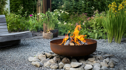 Canvas Print - burning incense in a pot