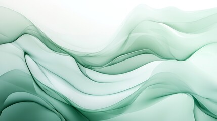 Wall Mural - abstract green and white background for design and decoration generative ai
