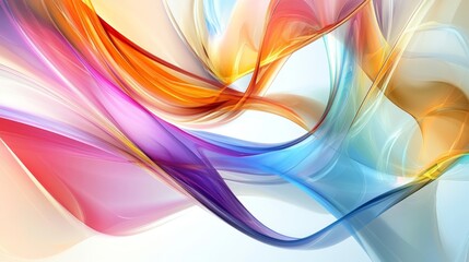 Wall Mural - abstract art composition with smooth intertwined curves in various random colors, ideal for backgrou