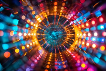 Wall Mural - dynamic and vibrant light patterns are creating a mesmerizing and captivating visual effect that enc