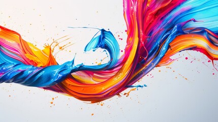 Wall Mural - a stunning abstract composition with vibrant colors swirling harmoniously, perfect for creative proj