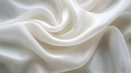 Canvas Print - A close-up of soft, flowing white fabric, showcasing its texture and elegance.