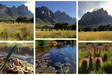 Beautiful Jonkershoek nature reserve Generative AI