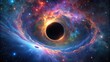 © sarinya - A mesmerizing stock photo of a black hole in deep space , Astronomy, Universe, Space, Galaxy