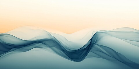 Wall Mural - abstract blue waves background with a calming gradient, ideal for meditation, relaxation, spa, yoga,