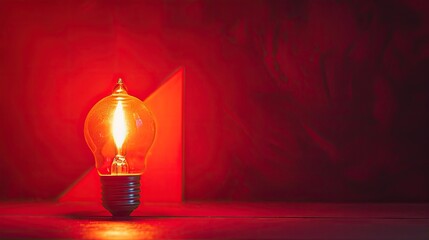 Wall Mural - led bulb, candle, arrow.. generative ai
