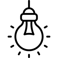 Wall Mural - light bulb icon