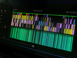 Wall Mural - video editting timeline for content creation