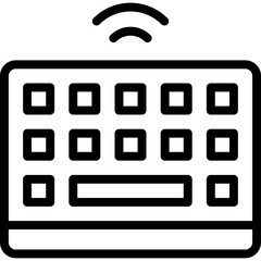 Poster - wireless keyboard icon