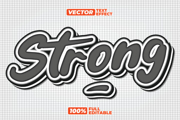 Wall Mural - 3D Strong text effect