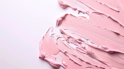 Cosmetic Smear of Cream Gel Texture on White Background