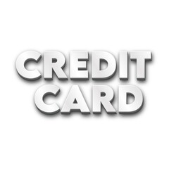 Wall Mural - 3D Credit card text poster