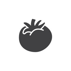 Sticker - Tomato with a stem vector icon