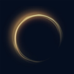 Wall Mural - magic light. abstract golden circle light effect